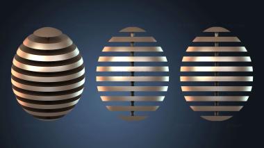 3D model Egg – Honey Sliced (STL)