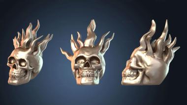 3D model FLAME SKULL (STL)