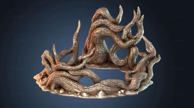 3D модель Эффект заклинания «Лесные корни» (STL)
