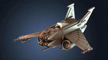 3D модель Гигаваттный истребитель-бомбардировщик из далекого будущего, футуристический поршневой двигатель Alieron (STL)