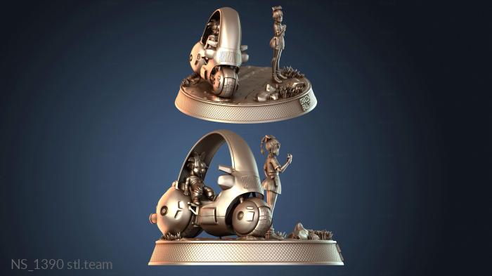 Нестандарт Goku and Bulma Dragonball Back Wheel