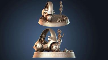 3D модель Гоку и Бульма Драконий жемчуг Заднее колесо (STL)