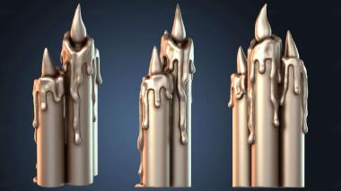 3D модель Готические свечи жуткие (STL)