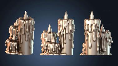 3D model Gothic Candles blackened (STL)