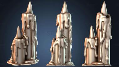 3D модель Готические свечи яркие (STL)