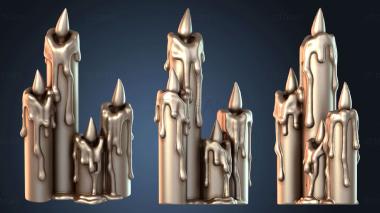 3D модель Готические свечи вощеные (STL)