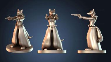 3D model Gunslingers Gunslinger two Pistols Female (STL)