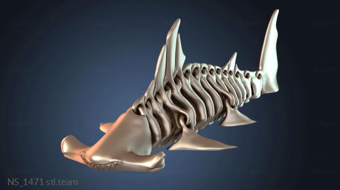 Нестандарт Hammer shark bone Little Tup skeleton