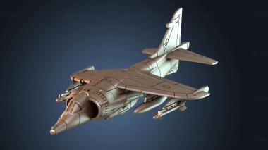 3D модель Hawker Harrier реактивный самолет (STL)
