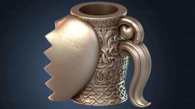 3D model Hex Valentines Mug and Stitched Stitch (STL)