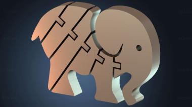 3D model Hinged Elephant (STL)