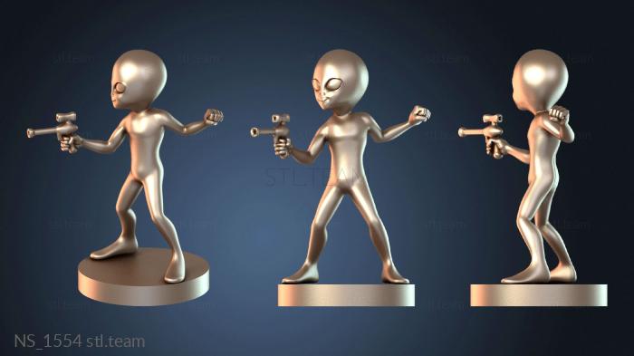 Нестандарт Horror Grey Alien with blaster