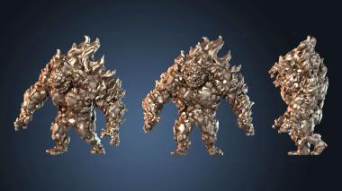 3D модель Человекоподобные монстры стихий магмы (STL)