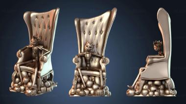 3D model Jack Skelleton on Throne Cabeza (STL)