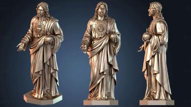 3D model Jesus with Sacred Heart jesusstatue MIL (STL)