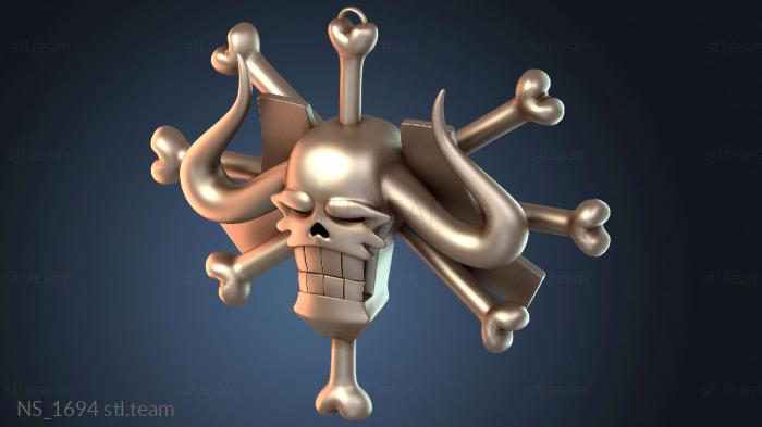 Нестандарт Keychain Jolly Roger Kaido One