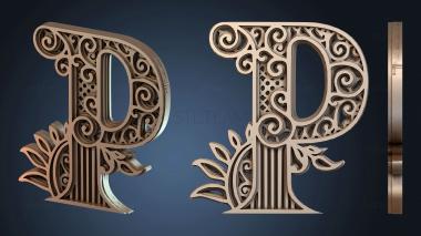 3D модель Artistic украшенные письма (STL)