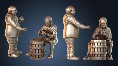 3D модель Средневековая деревенская бочка (STL)