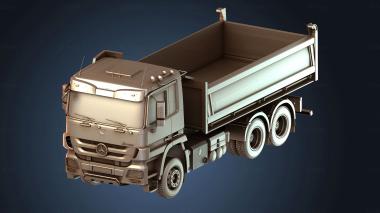 3D модель Mercedes-Benz Actros Самосвал Axis MAX (STL)