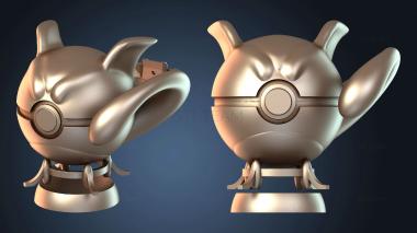 3D model Mewtwo Pokeball Ball Stand (STL)