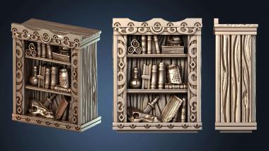 3D модель Угловая книжная полка Monster Hunter (STL)