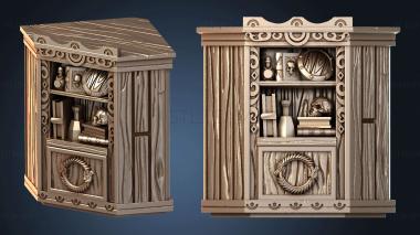 3D модель Украшенная книжная полка Monster Hunter Corner (STL)