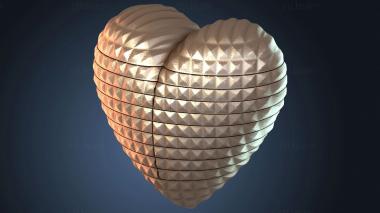 3D model Open Heart Gift Box (STL)