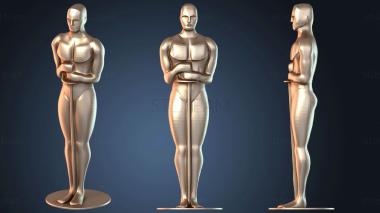 3D model Oscar with Label (STL)