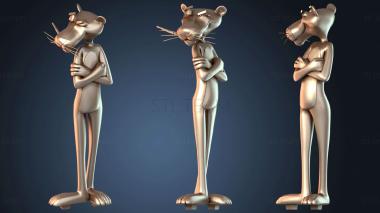 3D модель Розовая пантера с бородой (STL)