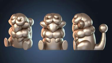 3D модель Покемоны Флааффи и Ратикейт (STL)