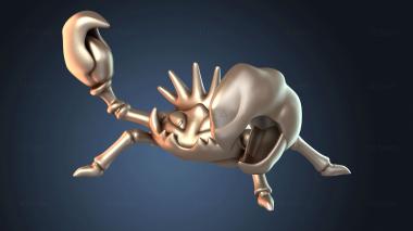 3D model Pokemons Kangaskhan and Kingler (STL)