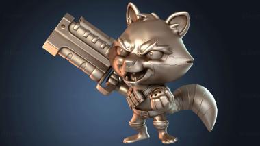 3D model Rocket Raccoon Chibi Cute (STL)