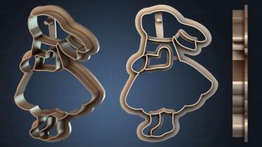 3D model Set Cookie Cutters Rabbit in Love Easter (STL)