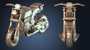 3D модель Скелепанк Кибербайк (STL)