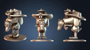 3D модель Снупи Ковбой Цвет Лошадь Черная (STL)