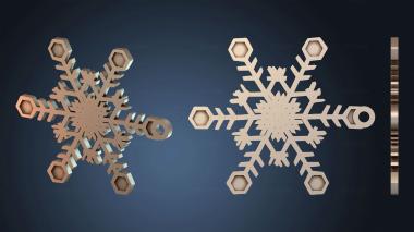 3D model Snowflake Small Flake shiny (STL)
