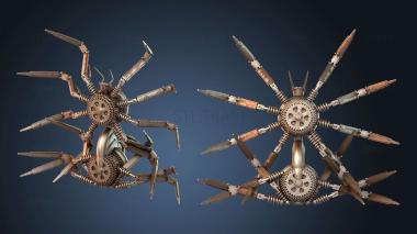 3D модель Стимпанк Паук Назад (STL)