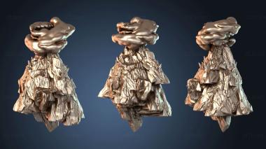 3D модель Ландшафт Earthbergs Plane с кристаллами (STL)