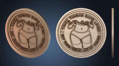 3D model Thick Ts Save Lives Lithophane (STL)