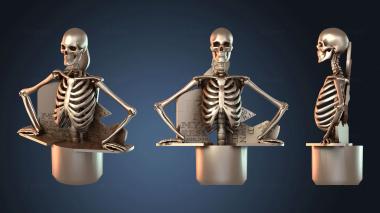 3D model Toilet Roll Skeletons Skeleton Tombstones (STL)