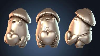 3D модель Валентинкины грибы (STL)