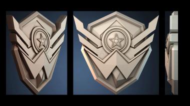 3D модель эмблема щит (STL)