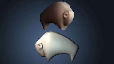 3D модель Абстрактная скульптура лица (STL)