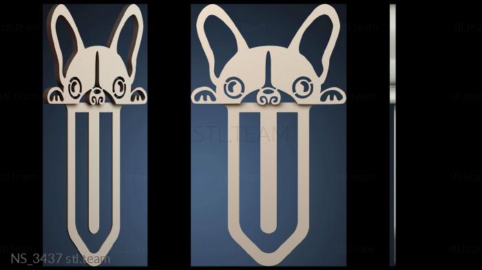 Закладка с мордочкой собаки