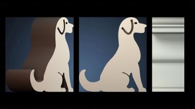 3D модель Дизайн силуэта собаки (STL)