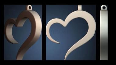 3D model Heart pendant (STL)