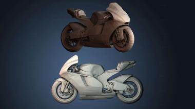 3D model Ducati Desmosedici motorbike (STL)