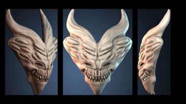 3D модель Дизайн демонического лица (STL)