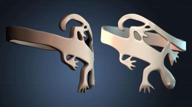 3D модель Дизайн зажима «Ящерица» (STL)