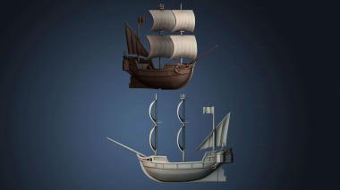 3D модель Галеон для корабля (STL)